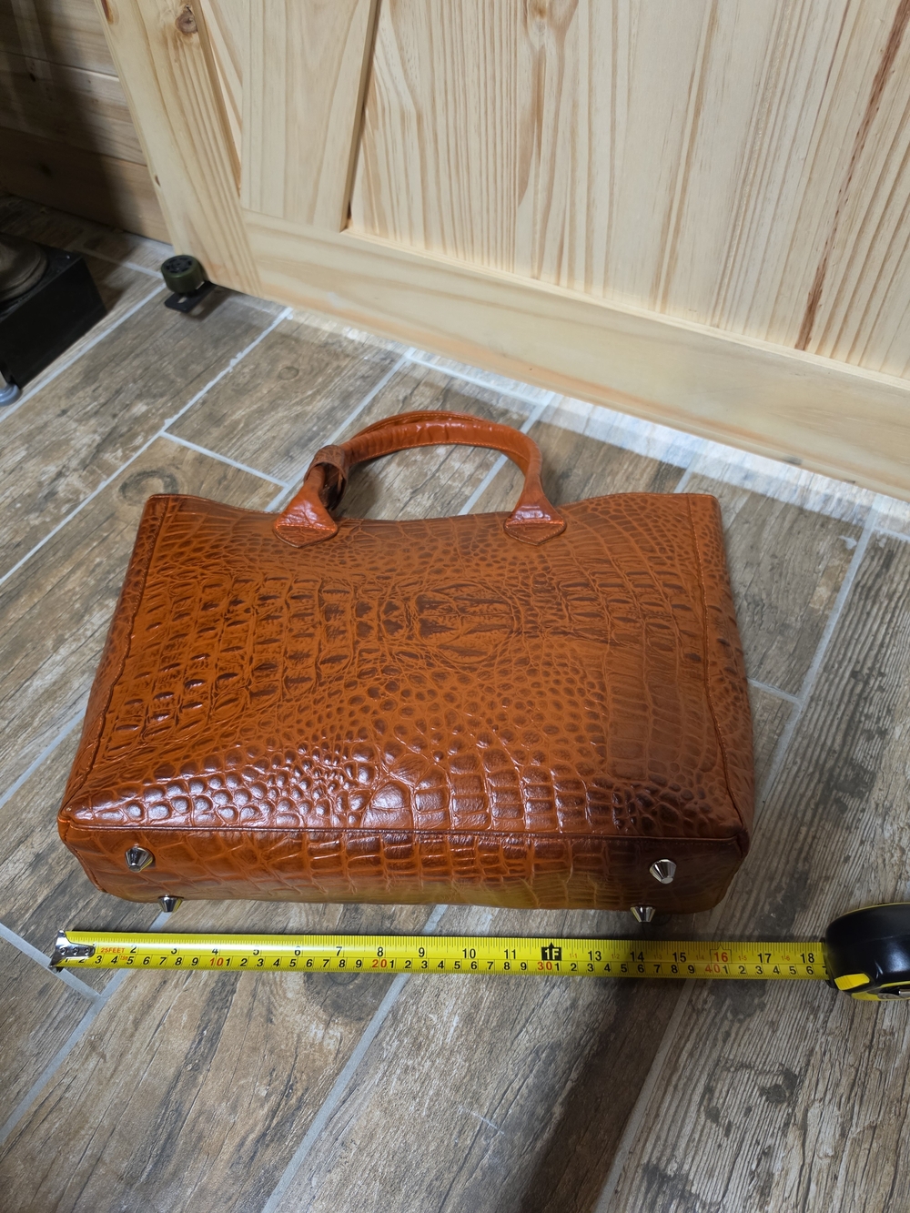 Genuine Ameican Alligator Leather Tote Bag New Unused - Picture 4 of 12